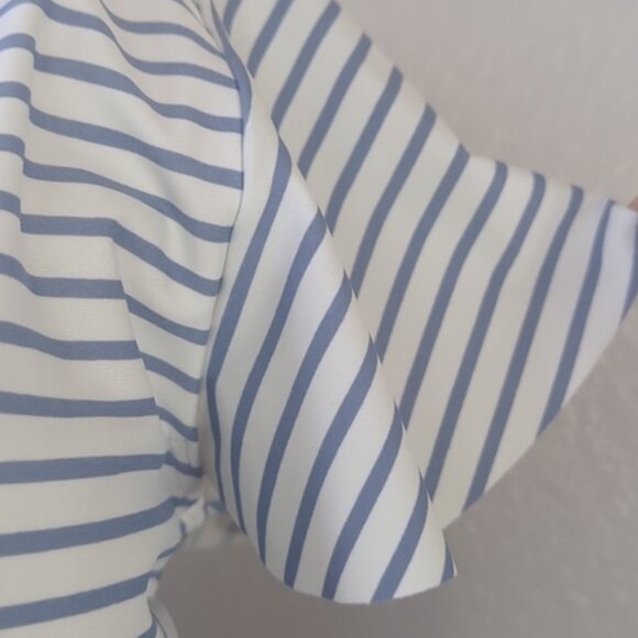 Cupshe Bikini Set 20/ 2X Knotted Stripe Flutter Sleeve Tank High Rise Bottoms - Picture 4 of 10